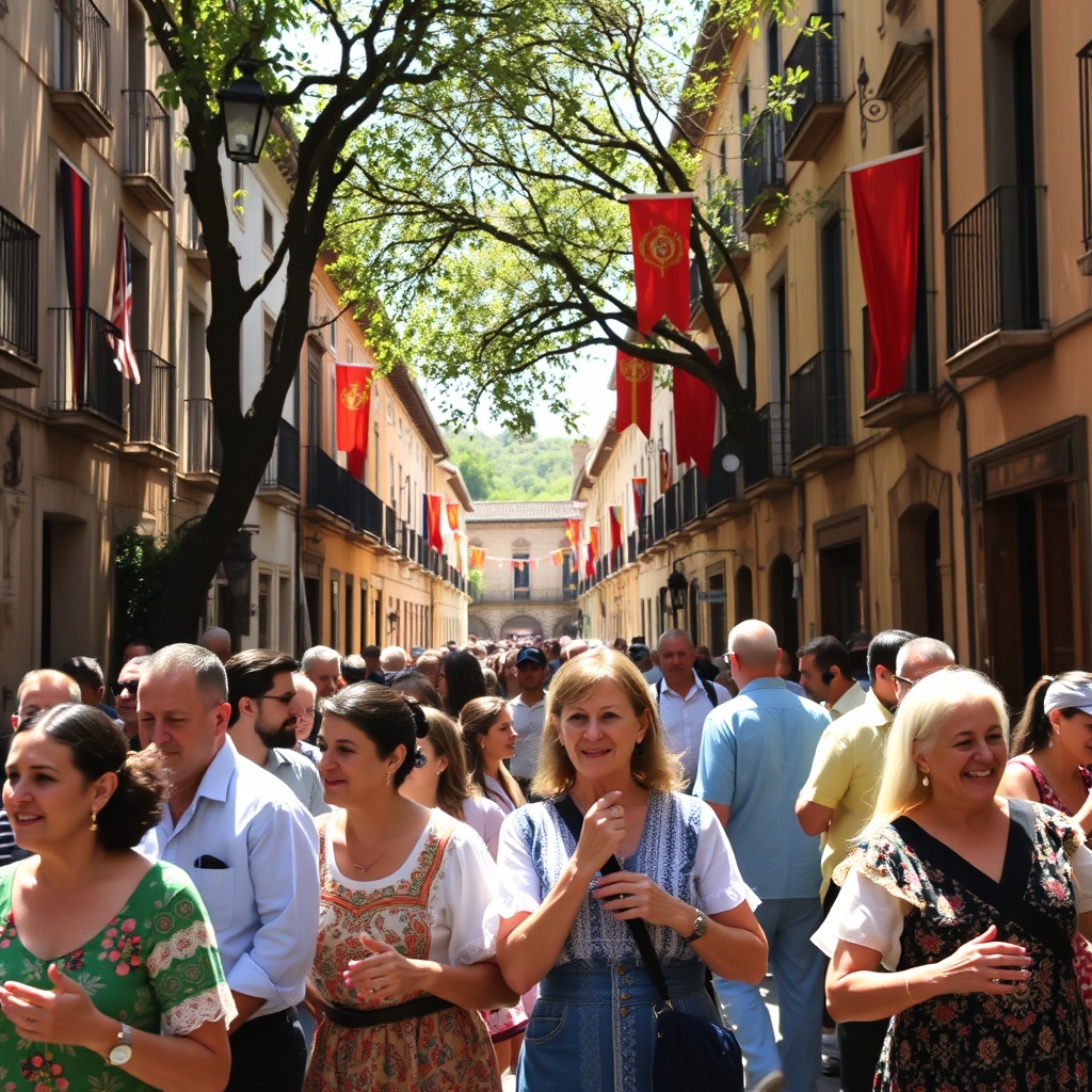 Actividades familiares en el antiguo centro